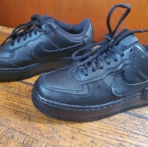 Womens platform Nike Airforce 1 Shadow, Black, Size 8